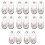 8X Oval Wardrobe Hanging Rail Rod End Bracket Support Silver Tone Pair 1
