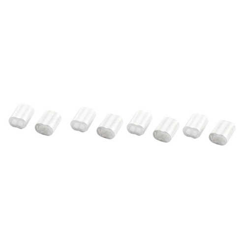 300Pcs Aluminum Crimping Loop Sleeve for 3mm Diameter Wire Rope and Cable 2