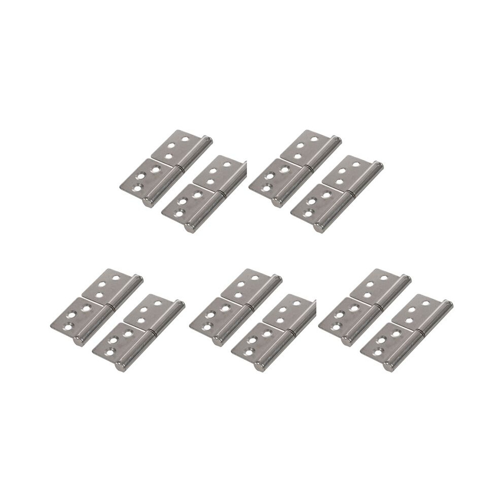 3 Inch Silver Tone Stainless Steel 360 Degree Rotating Window Door Flag Hinge 10 Pieces 4713129168273