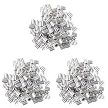 300Pcs Aluminum Crimping Loop Sleeve for 3mm Diameter Wire Rope and Cable