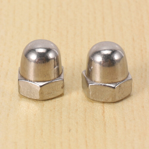 M6 Thread Dia Dome  304 Stainless Steel Cap Acorn Hex Nuts 40Pcs