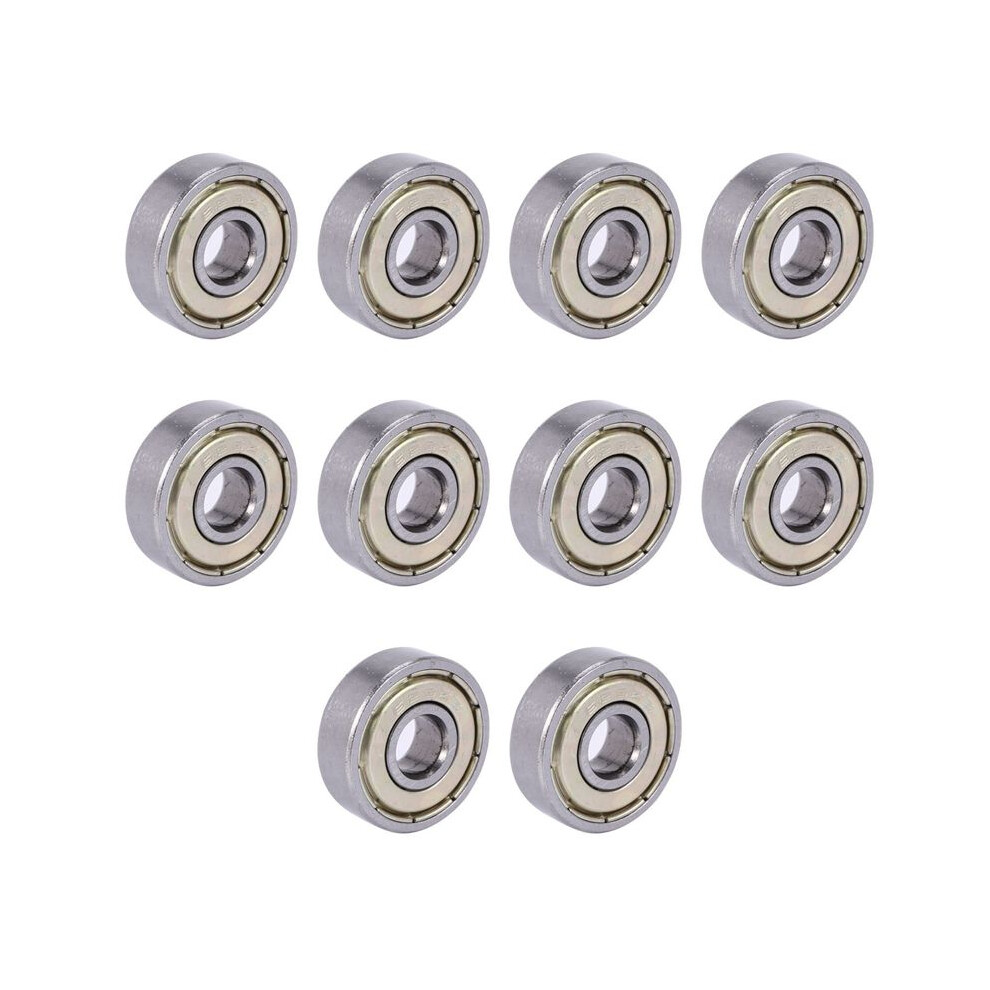 10X 626Z Double Sealed Bearings 6X19x6mm Carbon Steel Silver 4712443557633