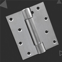 Self Closing Door Hinge, 8 Pack 4 Inch Heavy Duty Square Stainless Steel Mortise Spring Automatic Closer Hinge Hardware