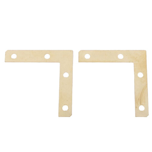 80 Pcs 51mm Flat Corner Right 90º Angle Bracket Repair Plate Fixing Brace 2