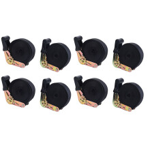 8 Pack 20 FT Ratchet Tie Downs Straps 6M X25mm Endless Ratchet Strap Heavy Duty Cam Buckles Strap for Motorcycles,Car