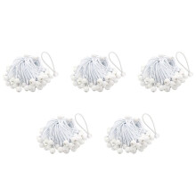 250 Pièces Séries Cordons élastiques avec Boules élastiques pour Chapiteaux, Bannières de Tentes, Mâts de Drapeau, Bâche (Blanc)