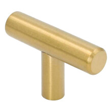 50mm Long Single Hole Cabinet Knobs and Pulls Door Cupboards Drawers Bedroom Furniture Handles Brushed ,40 Pack,Gold