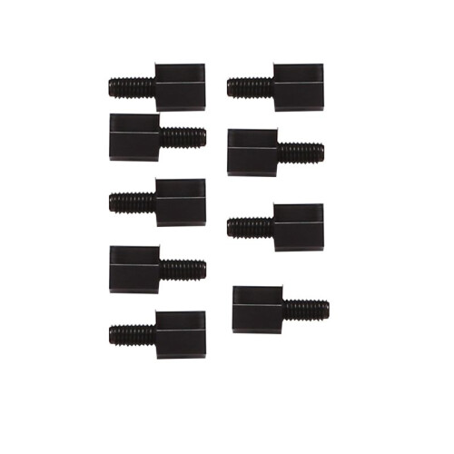 1000X Motherboard Nylon Hex Standoff Threaded Spacer M3 Thread 6+6mm Black 1