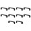 10X Door Cabinet Black Plastic Rectangular Pull Handle 5.2 inch 1