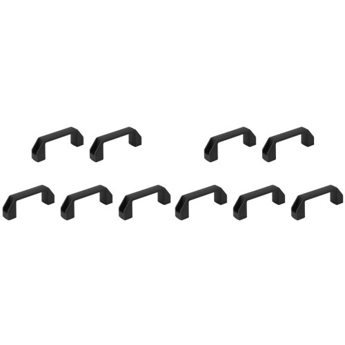 10X Black 90 mm 8.9 cm Hole Spacing Plastic Cabinet Drawer Pull Handle
