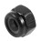 M2.5X0.45mm Zinc Plated Nylon Insert Hex Lock Nuts Black 100Pcs 5
