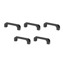 5X Tuer Kabinett Kunststoff Schwarzer Rechteckiger Stossgriff 5.2 Zoll