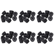 60 Pcs 21 x 12 mm Conical Recessed Foot Feet Rubber Buffer Material: Rubber