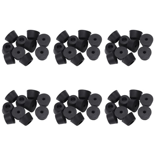 60 Pcs 21 x 12 mm Conical Recessed Foot Feet Rubber Buffer Material: Rubber