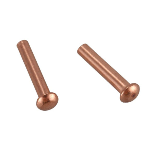 500 Pcs 5/64Inch x 25/64Inch Round  Copper Solid Rivets Fasteners 2