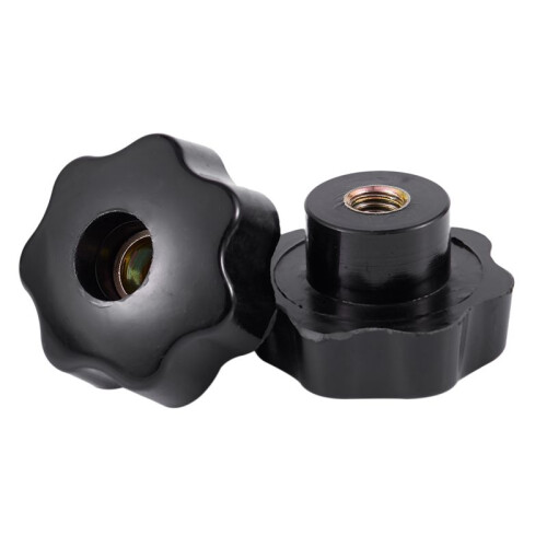 10 Pcs M10 Female Thread Nuts 50mm Plastic Star  Clamping Knob Grip 1