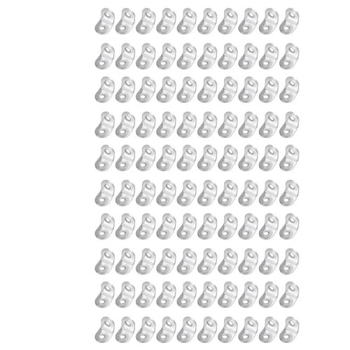 100Pcs 20mm x 20mm 90 Degree Shelf Support Corner Brace Angle Bracket