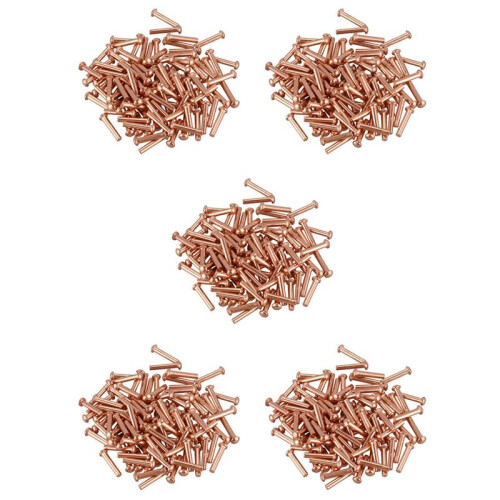 500 Pcs 5/64Inch x 25/64Inch Round  Copper Solid Rivets Fasteners