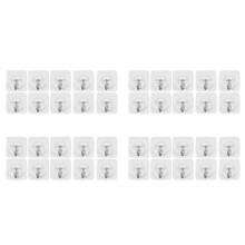 40 Packs Reusable Adhesive Hooks,Transparent Heavy Duty Wall Hooks with No Scratch, Waterproof and Oilproof