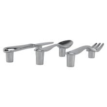 18 PCS Knife Spoon Fork Kitchen Cabinet Closet Drawer Pull Handles Knobs 3-Inch Center to Center (Silver)