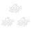 Plastic Round Shaped Cover Screw Cap Lid White 150Pcs for 5mm dia Hole 2