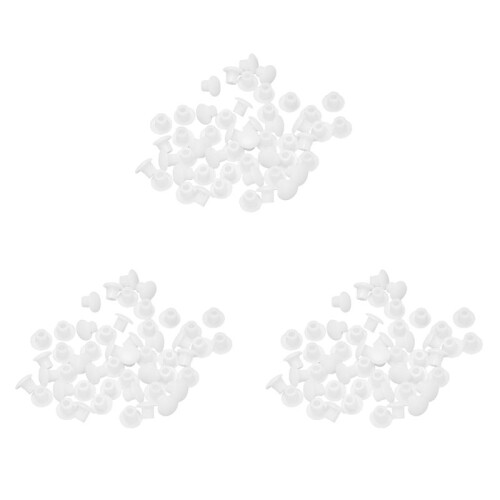 Plastic Round Shaped Cover Screw Cap Lid White 150Pcs for 5mm dia Hole