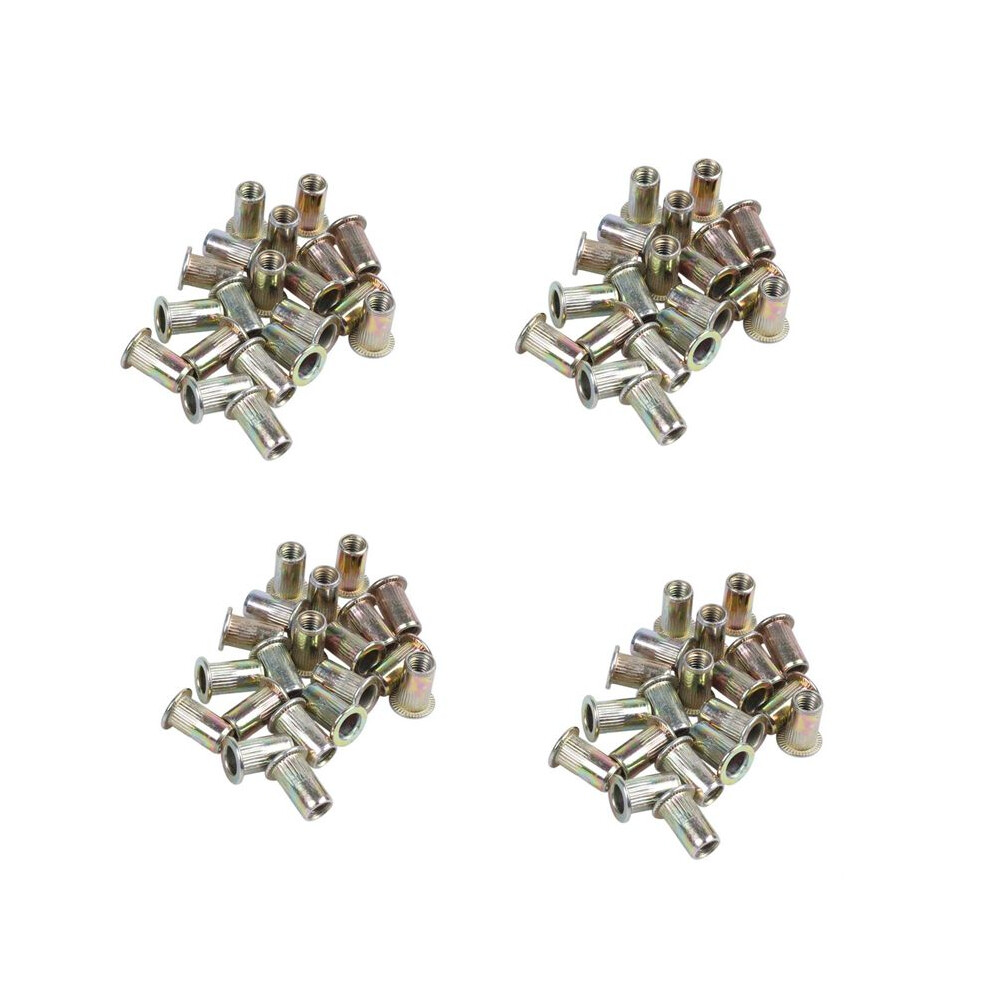 80Pcs Flat Metric Steel M5 Blind Insert Rivet Nut 6034161311341
