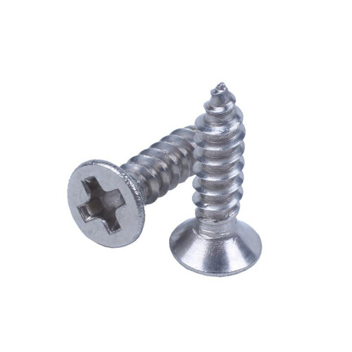 400X Stainless Steel Flat  Phillips Self-Tapping Screw 12X3mm Silver 2