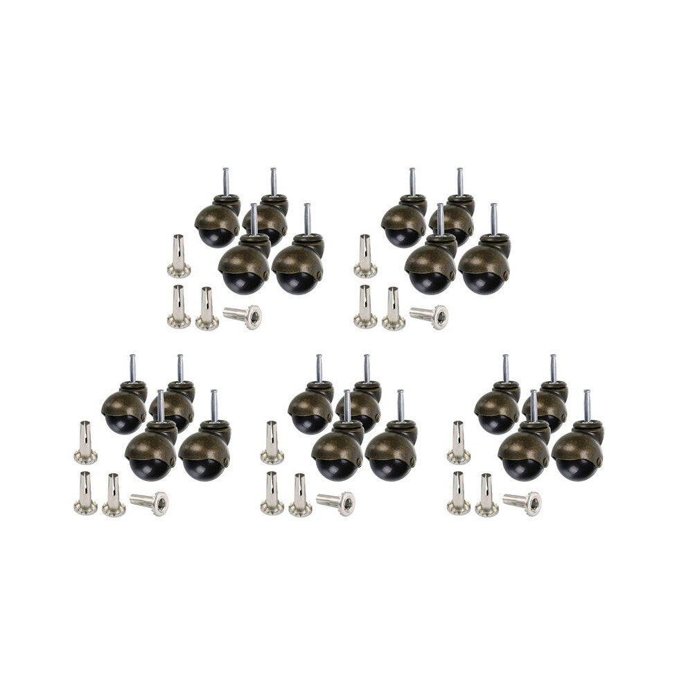 Photos - Other for Repair 20 Pack 2 Inch Caster Stem Caster Wheel with Sockets,Vintage Antique Swivel Caster for Furniture,Sofa,Chair,Cabinet