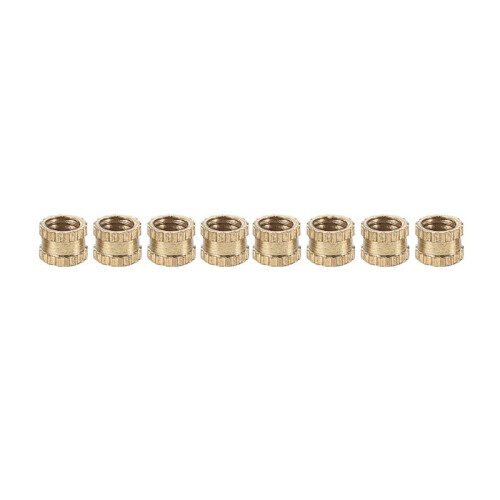 M3 x 3mm Female Thread Brass Knurled Threaded Insert Embedment Nuts 400PCS 2