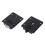 8X Wardrobe Black Plastic Plate 25mm Dia Wheel Sliding Door Roller 3