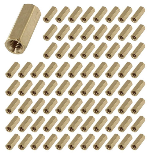 12mm Long Metal Hexagonal M3 Female Thread PCB Standoff Spacers 300 Pcs