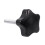 5pcs M8 x 40mm Screws Star  Wing Screw Clamp Knob Handle Black 6