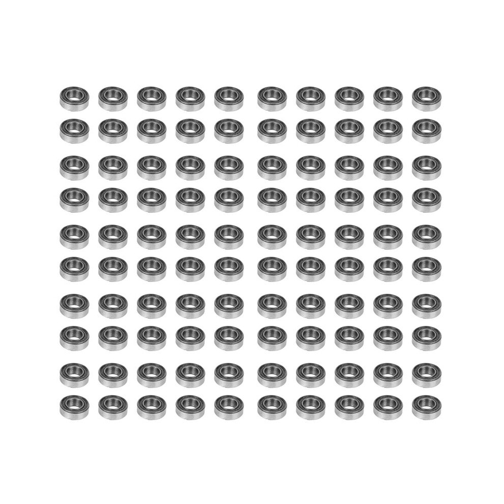 100Pcs Miniature Rubber Sealed Metal Shielded Metric Radial Bearing, Mr126 Zz 6 X 12 X 4Mm 4712022130646