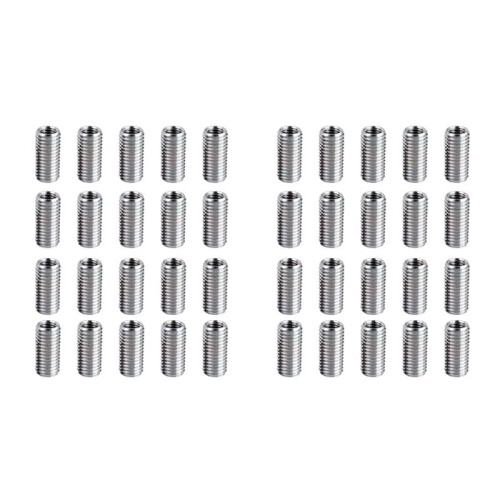 40 Pcs Thread Reducing Nuts, M8 Male to M6 Female Thread Screw Sleeve Bolt Conversion Nuts, Threaded Reducers Adapters 1