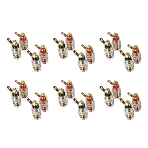 New 24Pc Amplifier Speaker Terminal Binding Post 4mm Banana Plug Jack 1