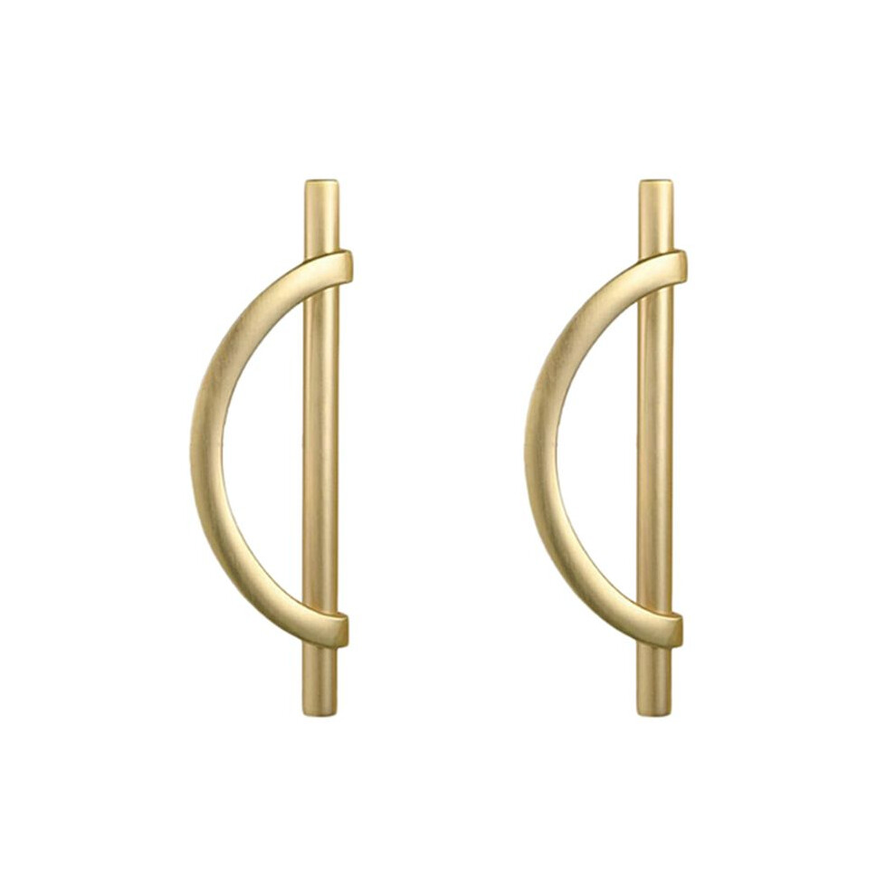 4Pcs Gold Cabinet Pulls Drawer Pulls Half Moon Shape Cabinet Pulls Drawer Dresser Handles Kitchen Cupboard Handles A 4711446850079