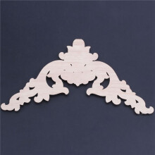 6 Pcs 20 X 20cm Rubber Wood Oak Carved Corner Onlay Applique Cabinet Unpainted
