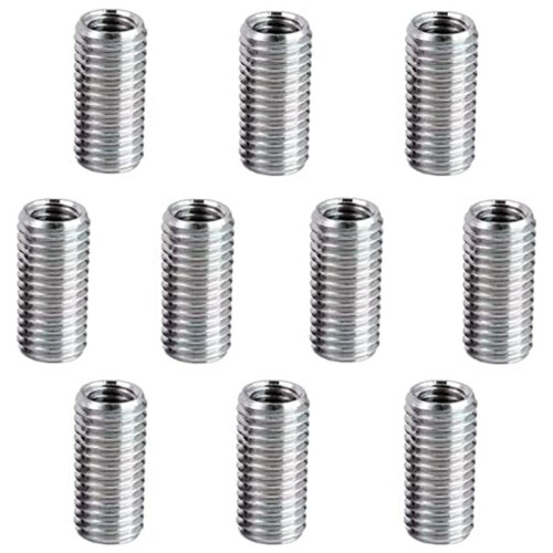 40 Pcs Thread Reducing Nuts, M8 Male to M6 Female Thread Screw Sleeve Bolt Conversion Nuts, Threaded Reducers Adapters 1