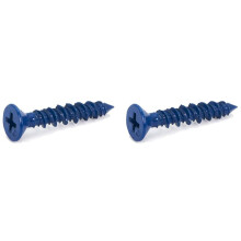200 Piezas 3/16 X 1-1/4 Pulgadas Azul Plano Phillips Concreto Diamante Punta Tornillo Anclaje para Anclaje una MamposteríA