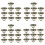 40Pcs Vintage Kitchen Cabinet Cupboard Dresser Door Drawer Ring Pull Handles Knobs (Antique Brass) 1