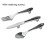 18 PCS Knife Spoon Fork Kitchen Cabinet Closet Drawer Pull Handles Knobs 3-Inch Center to Center (Silver) 2