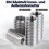 40 Pcs Thread Reducing Nuts, M8 Male to M6 Female Thread Screw Sleeve Bolt Conversion Nuts, Threaded Reducers Adapters 1