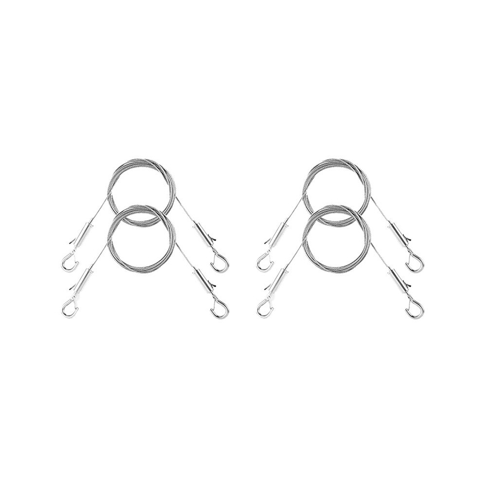 4Pcs Adjustable Picture Hanging Wire Kit - Heavy Duty Hardware 1M X1.5mm Stainless Steel Cables Hanging Rope 6031015836098