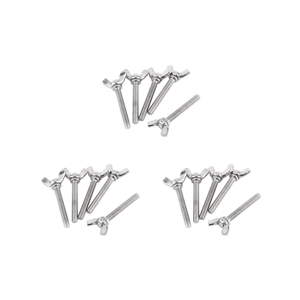 15 Pcs M5 Butterfly Wing Hand Screws Bolts 304 Stainless Steel Fastener Assortment Set, Full Thread (M5x40mm) 6032212949598