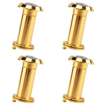4X 200 Degree Retractable 36-58mm Security Door Viewer Peephole Peep Hole Spyhole + Cover, Gold