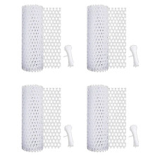 4X Plastic Chicken Wire Fence Mesh,Fencing Wire for Gardening, Poultry Fencing, Chicken Wire Frame White