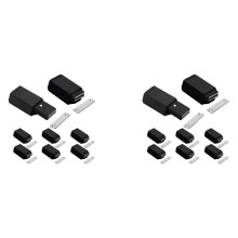 Heavy Duty Push to Open Cabinet Hardware 16PC Magnetic Push  & Lock for Door Touch Latches RV Closet Plastic Black