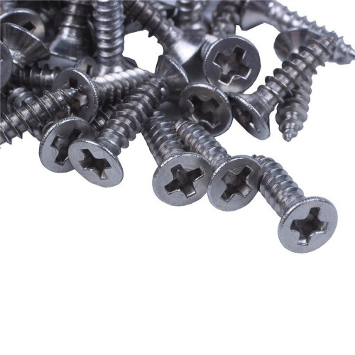 400X Stainless Steel Flat  Phillips Self-Tapping Screw 12X3mm Silver 1