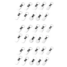 30 Stuks Sublimatie Sleutelhanger Metalen Warmteoverdracht Sleutelhanger Bord Sleutelhangers voor Doe-Het-Sublimatie, 5 Vormen